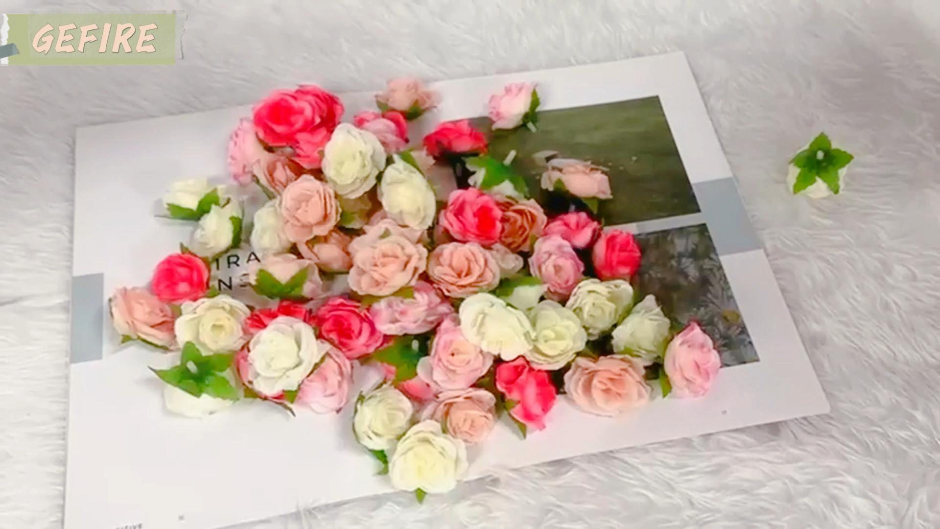 80 Têtes De Fleurs Artificielles GEFIRE - Roses Et œillets, 4 Couleurs, Décoration Mariage Et Fête