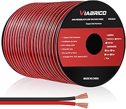 30m 16AWG 2 x 1.3mm² 2 Core Power Cable 5V/12V/24V Copper Plated Aluminum Power Cable Flexible Soft Low Impedance