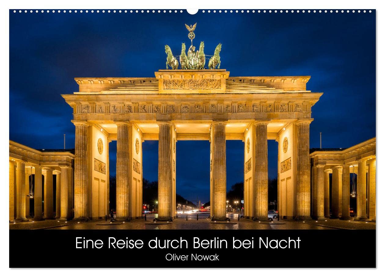 Calendrier mural Berlin nuit 2026 DIN A2 paysage pour remplacer les décorations ternes