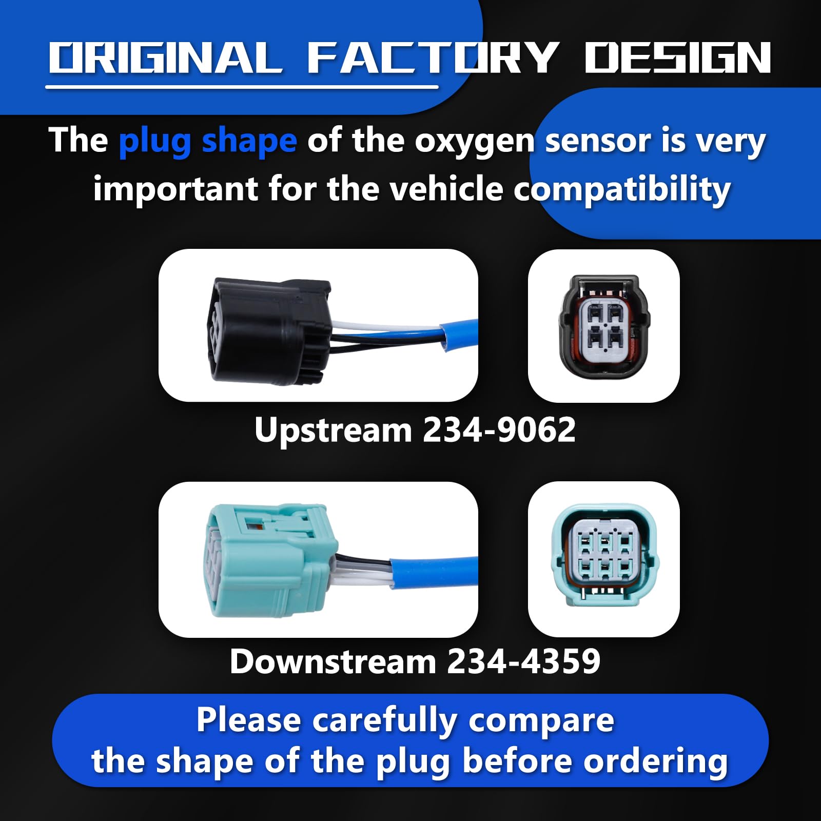 250-24672 Replacement O2 Set For Audi A4 Q5 A6 | Upstream & Downstream ...