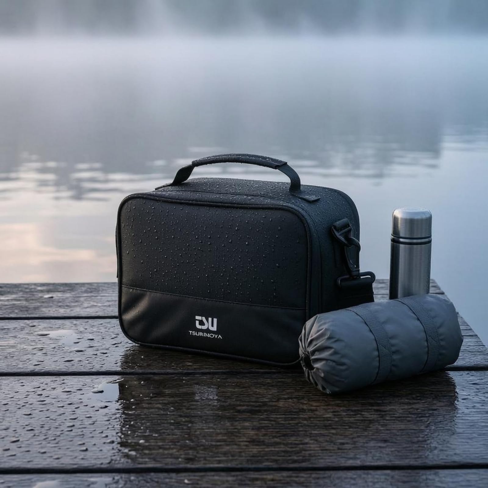 Gralara Étui pour Moulinet de Pêche Sac Rangement Trousse Valise Mallette en Tissu Oxford Dur avec Angles Arrondis et Intérieur Organisé pour Transport Déplacements Maison