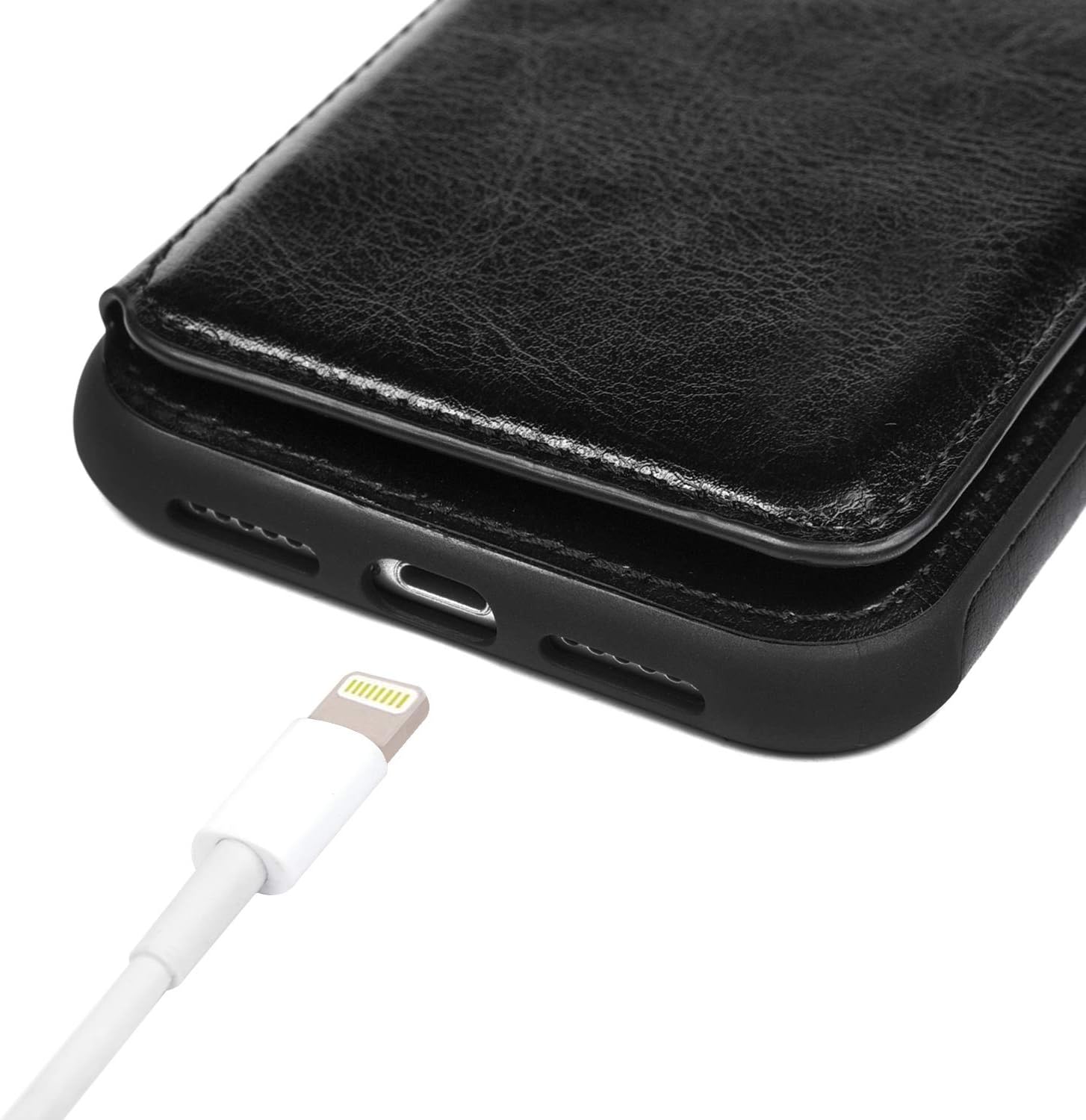 SUPWALL Compatible with iPhone 11 Case Wallet, Case with Card Holder Embossed Butterfly Slim Folio Leather Cover Shockproof Shell with Credit Card Slot Protective Skin for iPhone 11 6.1 inch (Black)