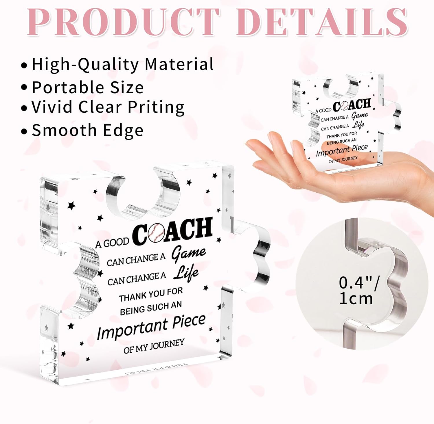 Funnli Baseball Coach Gifts Acrylic Plaque, Thank You Birthday Christmas Thanksgiving Gifts for Baseball Coach Hockey Soccer Football Volleyball Team Fitness Instructor - Image 2