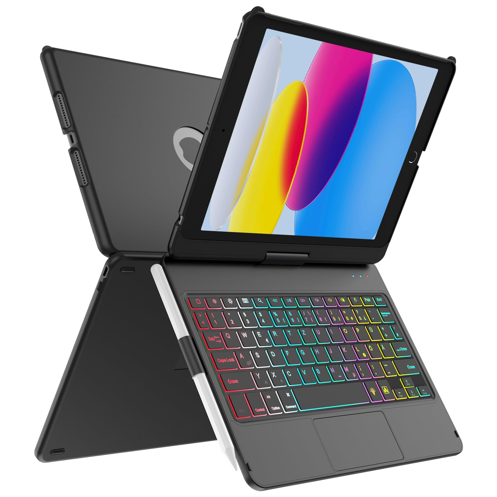 MMK Tastatur Hülle für iPad 10.2 Zoll (9/8/7 Generation 2021/2020/2019)