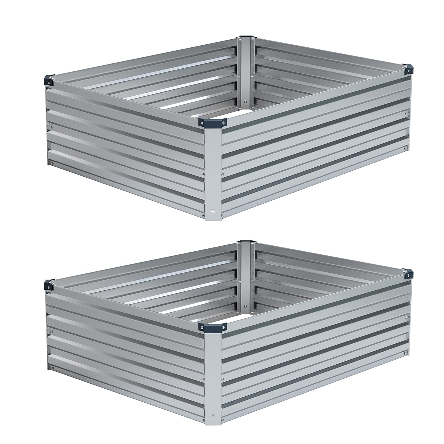 Foxlang Galvanized Raised Garden Bed, 2 Pack