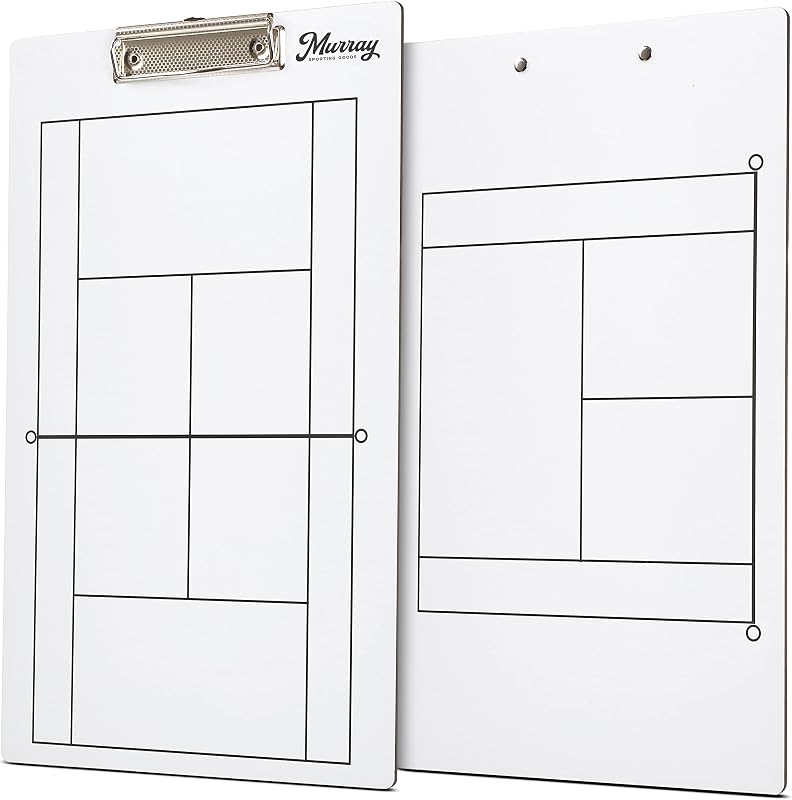 Murray Sporting Goods Dry Erase Coaches Clipboard | Double-Sided Dry Erase White Board