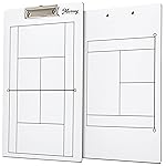 Murray Sporting Goods Dry Erase Coaches Clipboard | Double-Sided Dry Erase White Board (Tennis)