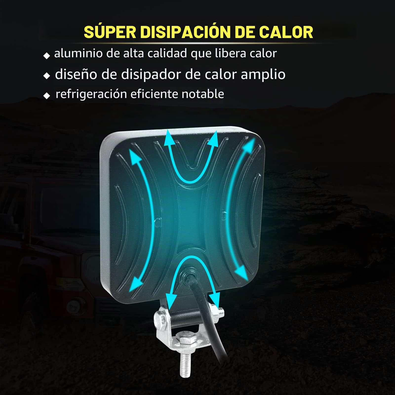SKYWORLD 10Pcs Faro Trabajo LED Focos de Coche 3.3 Pulgadas 48W Faros Led Tractor 12V 24V Barra de Luz LED Foco de Tractor para 4x4 Moto ATV SUV Camión Excavadora Barco luces Todoterreno