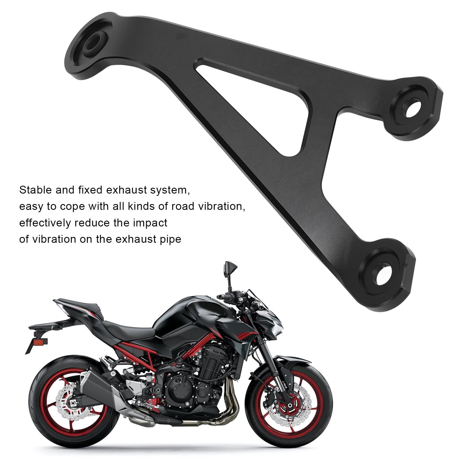 Z900 Z900 Auspuffhalter-Aufhängerhalterung, CNC-Aluminium, Hochfeste, Sichere Montage für Motorräder mit Vibrationsdämpfung, Passend für 2017–2023