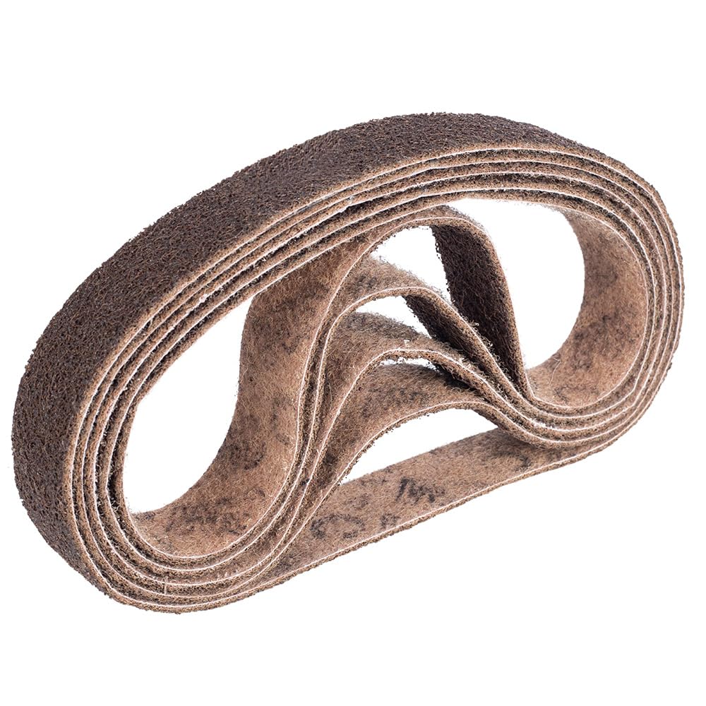 Nastro abrasivo realizzato con levigatrice a nastro per tubi in tessuto non tessuto realizzato con 40mm x 760mm, SC-BS Grade: Course, Color: Brown