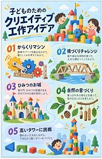子どもの工作アイデア 創造力を育てるアクティビティポスター