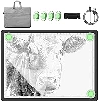 YINGWOND 9000LUX A4 Rechargeable Tracing Light Box, Magnetic Portable Light Pad with Carry Bag for Diamond Painting, Drawing, Sketching