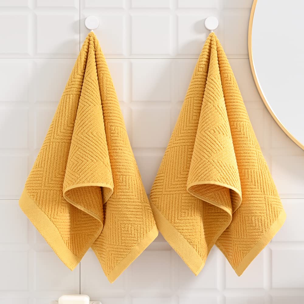 Sense Gnosis - Set Di 2 Asciugamani A Righe In Spugna Lunga 100% Cotone - Morbidi E Assorbenti - 33 X 73,7 Cm - Ideali Per Bagno, Spa, Palestra