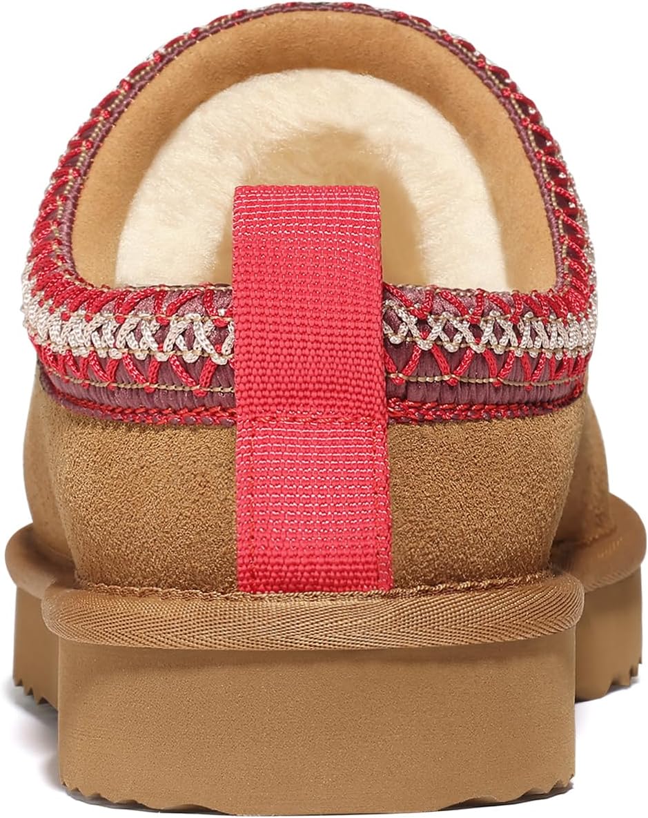 Genuine Suede Fuzzy Slippers for Women Winter Warm House Shoes Cozy Mini Boots for Indoor Outdoor - Image 5