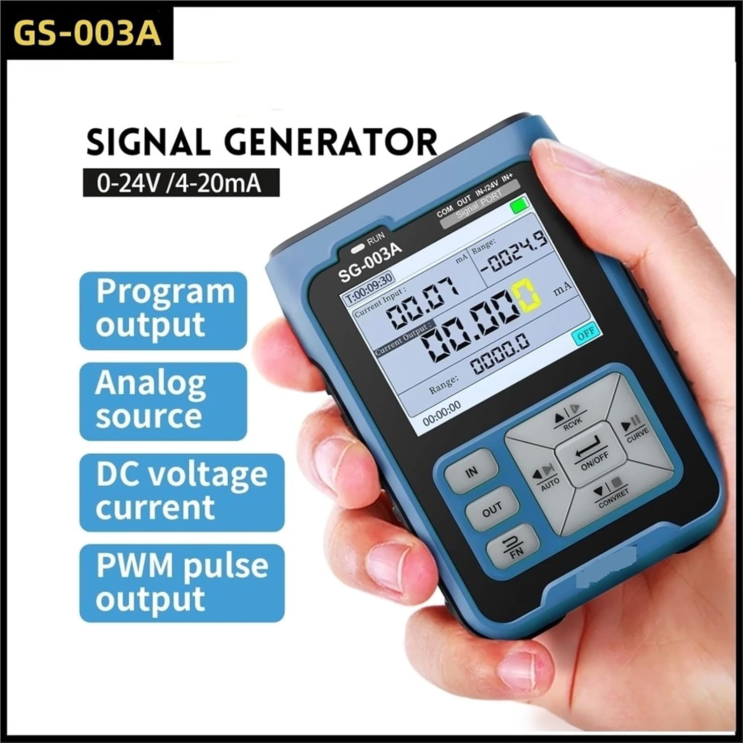 SG-003A 0-10V Adjustable Current Voltage Simulator 4-20mA Signal Generator Sources Transmitter Calibrator Transmitte