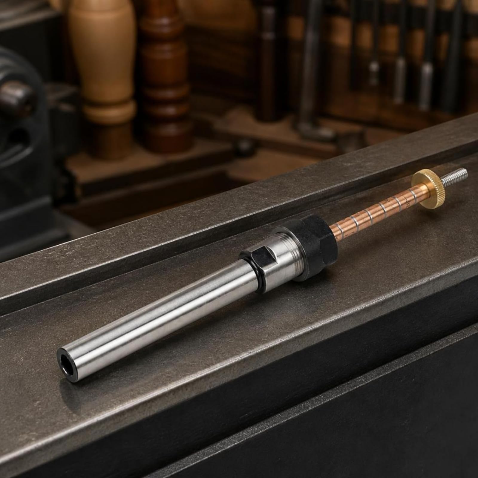 Mandrin Porte Ébauche Stylo à Bois Tige Filée en Laiton Élargissable pour Tour à Bois Professionnel Convient aux Tourneurs Ateliers Menuiserie, style to 2