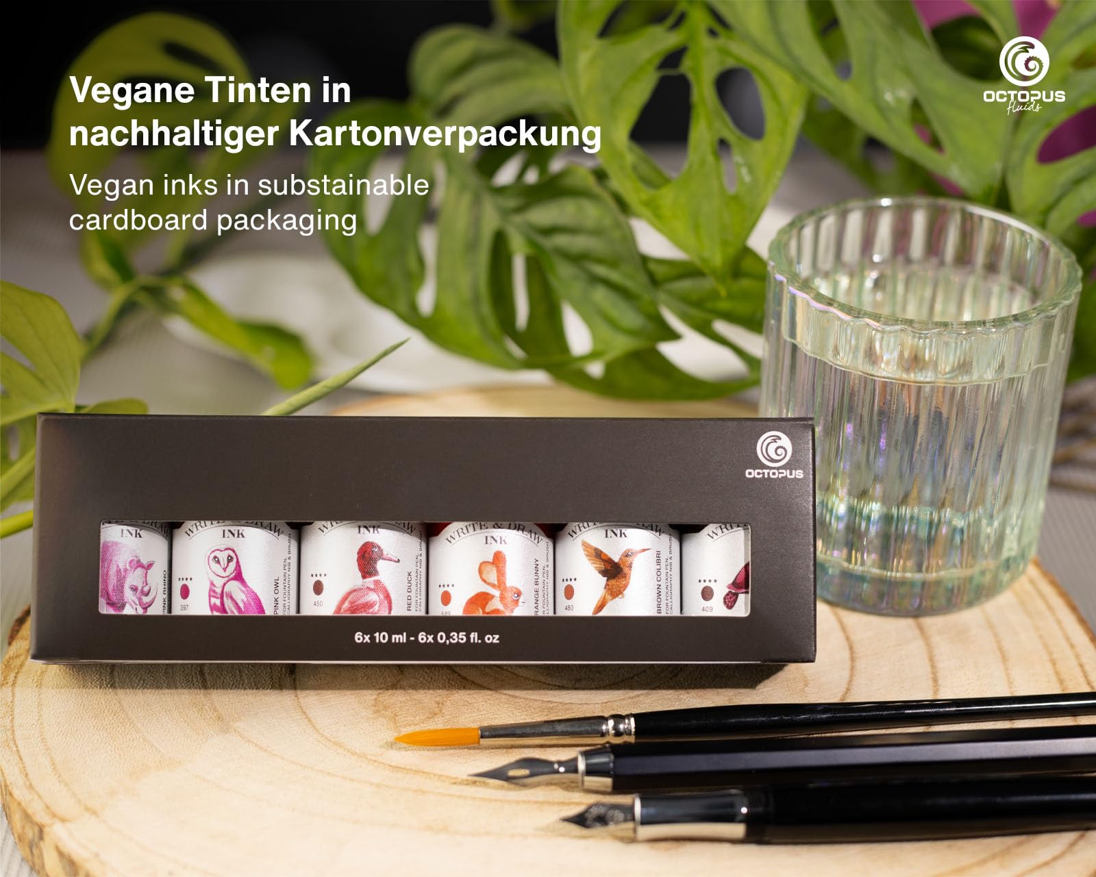 Write and Draw Ink Set DESERT, tusz do pisania i rysowania, 6 x 10 ml ze stalówką