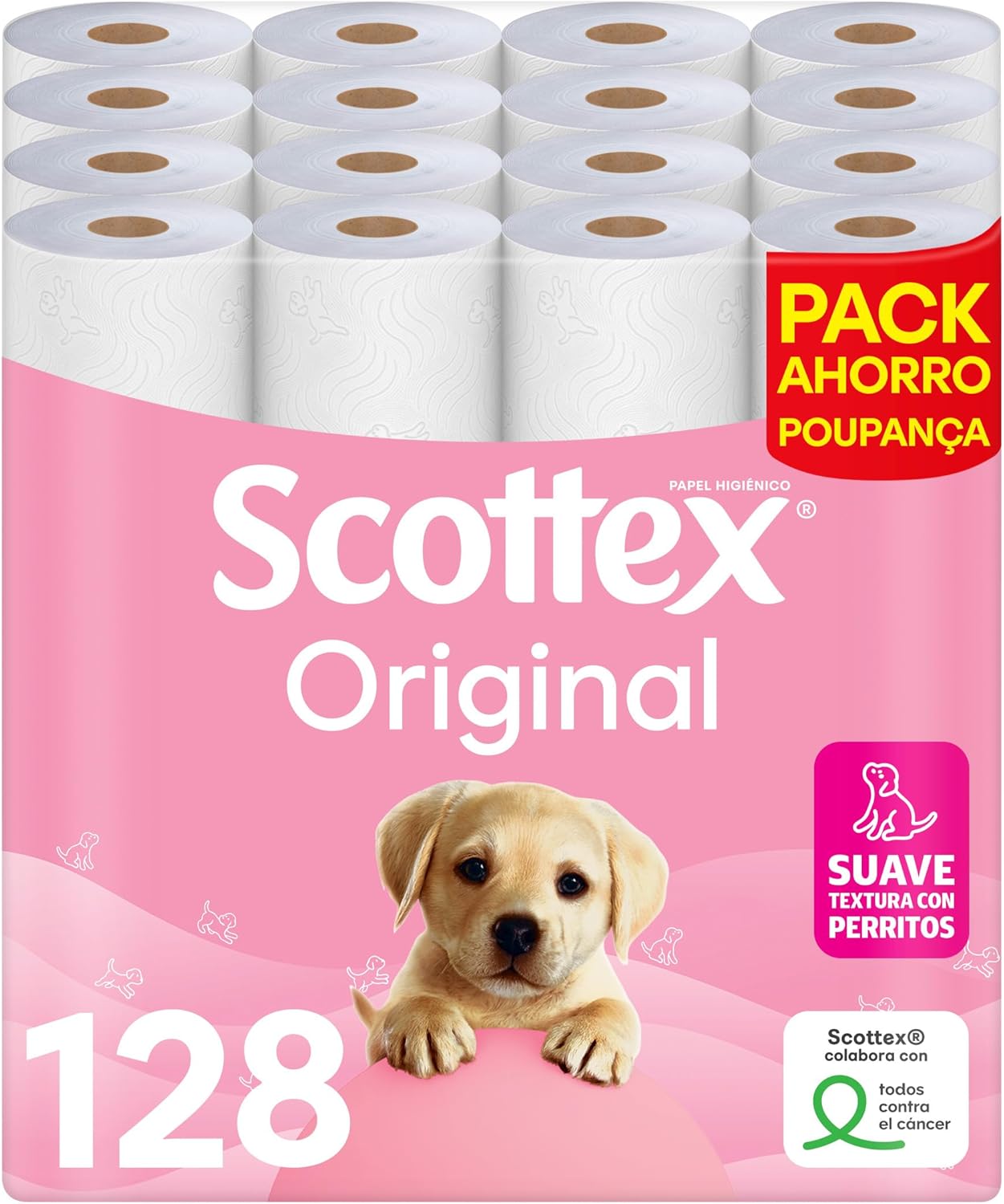 Scottex Original Toilet Paper - 128 Rolls
