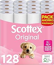Scottex Toilet Paper, White, 128 Count (Pack of 1)