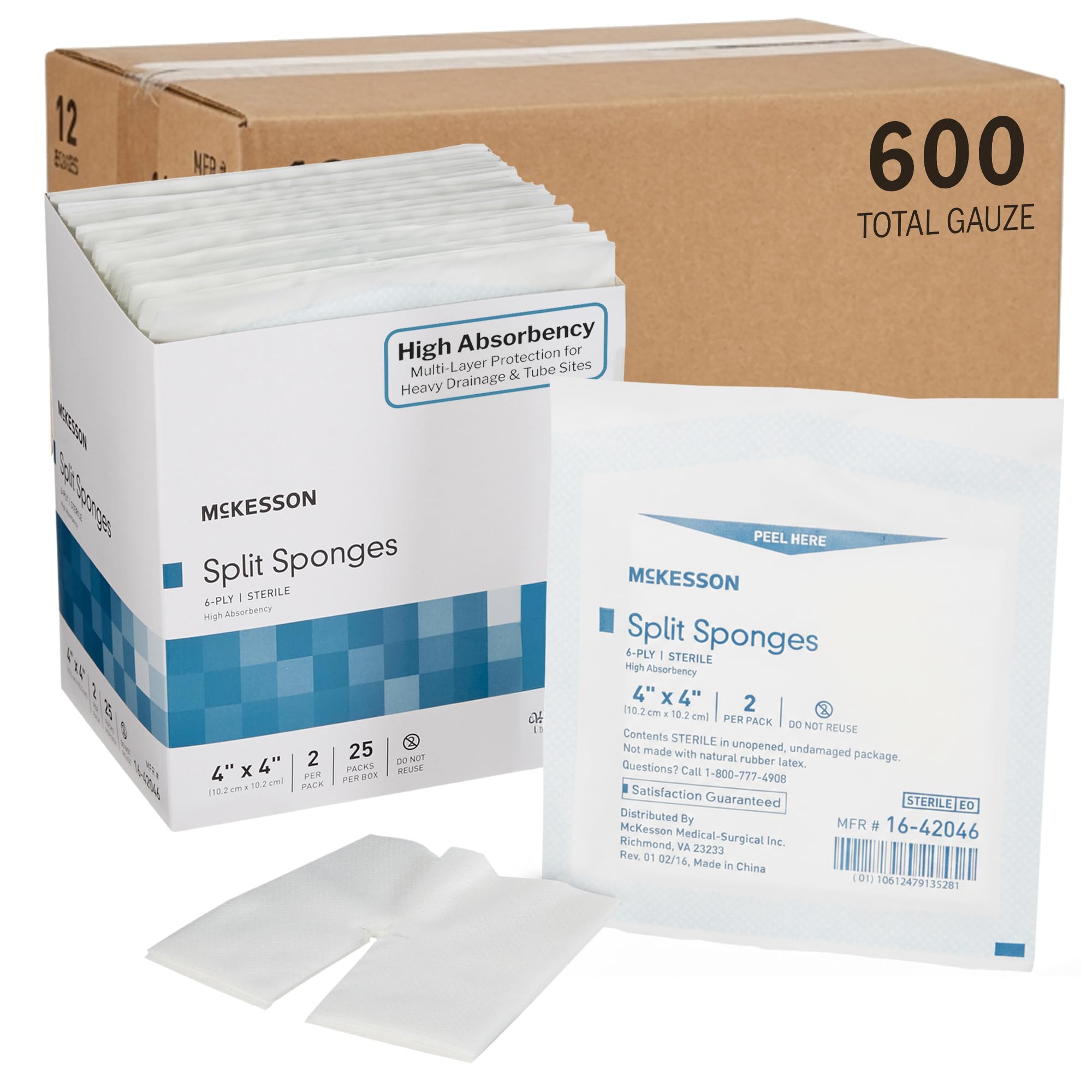 GAUZE CD6枚セット Amazon.com: McKesson High Absorbency Split Gauze Sponges 4x4 Inch