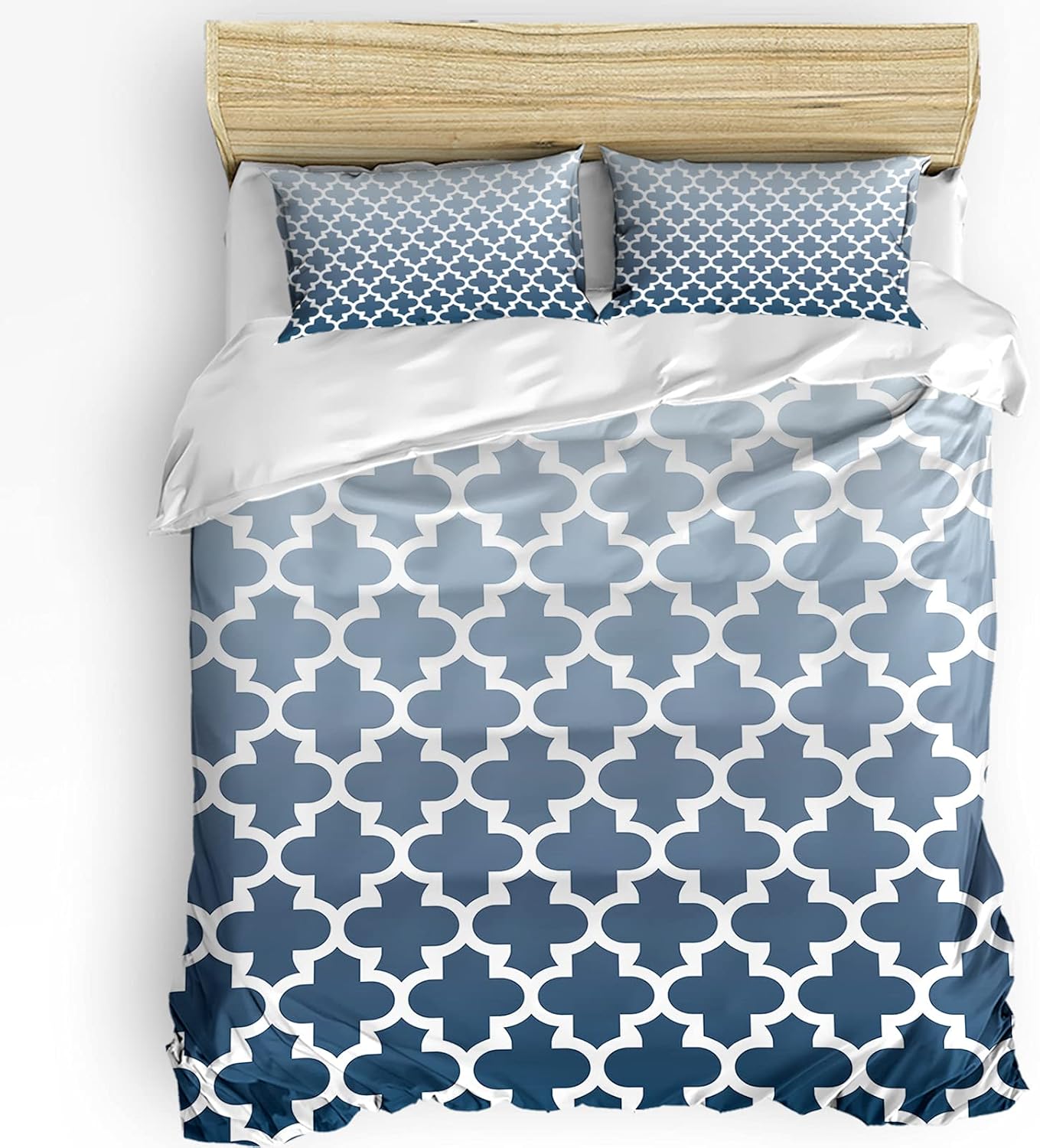 Maliyand Twin Duvet Cover Set of 3,Vintage Morocco Gradient Ombre