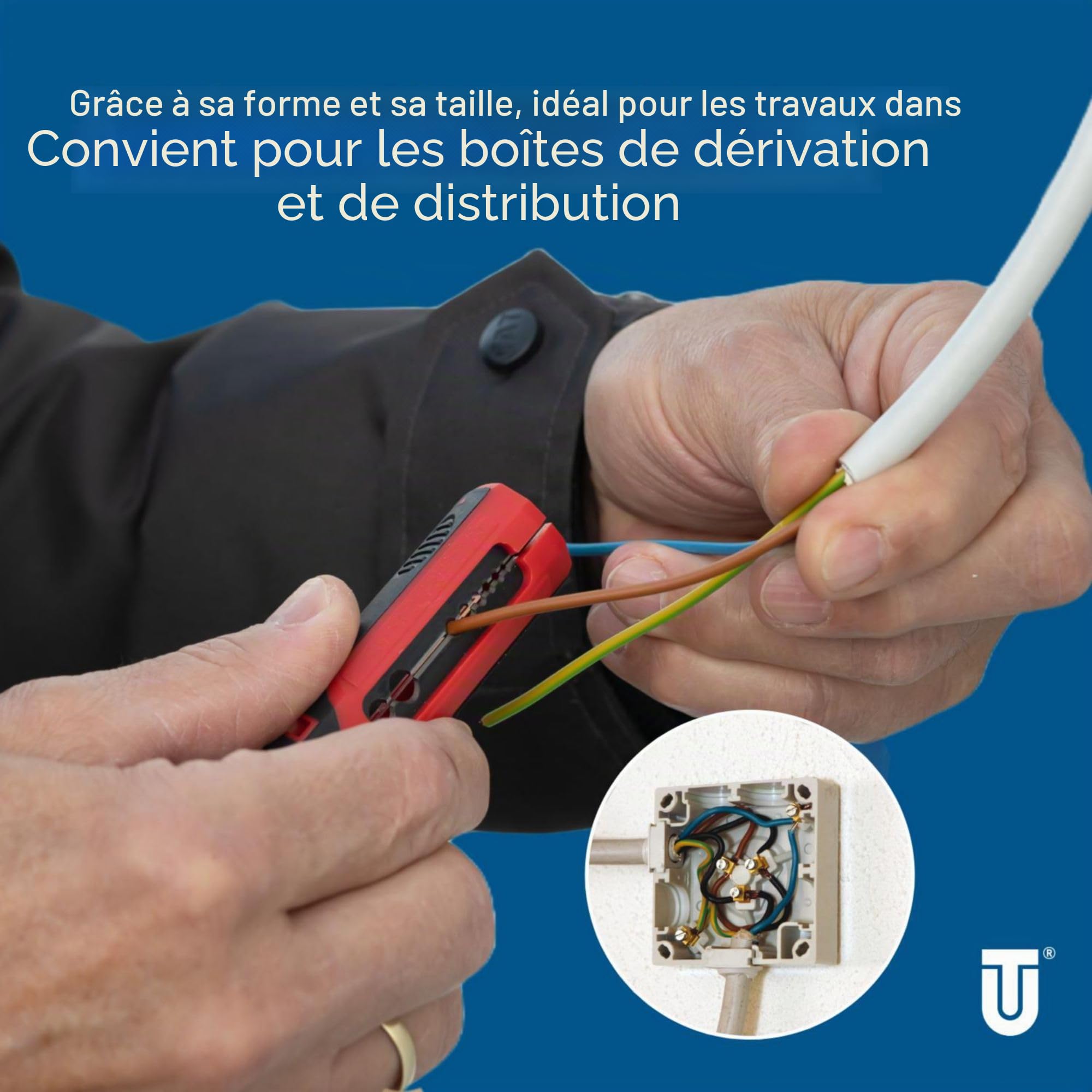UNITEC Dénudeur de câble 8-13 mm pour câbles ronds RG59 RG6