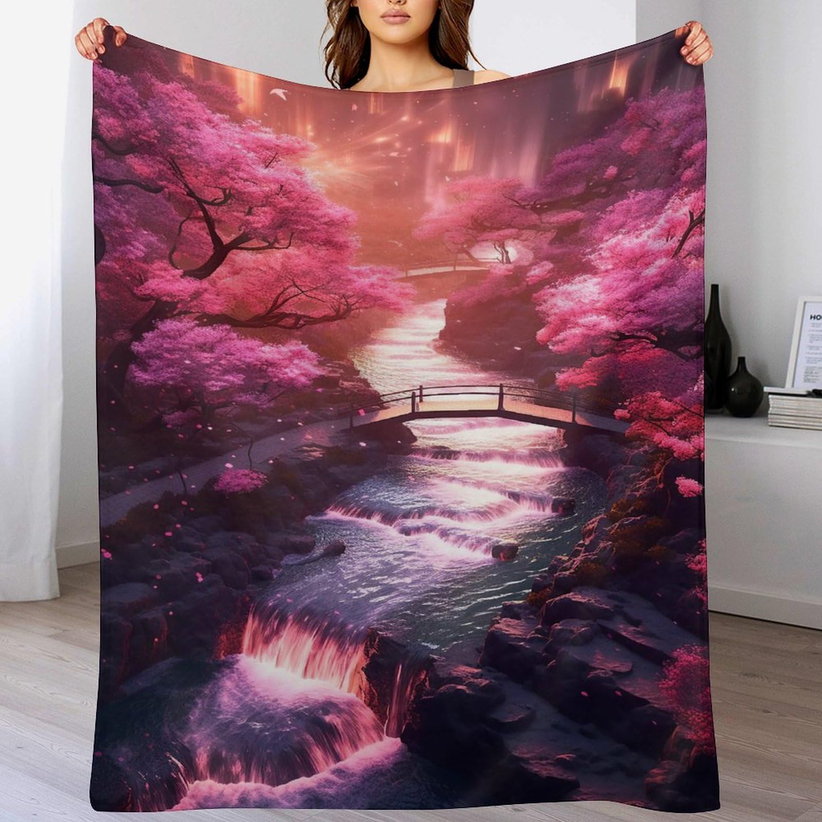 Couverture de lit flannel style japon haut de gamme durable et résistante aux rides