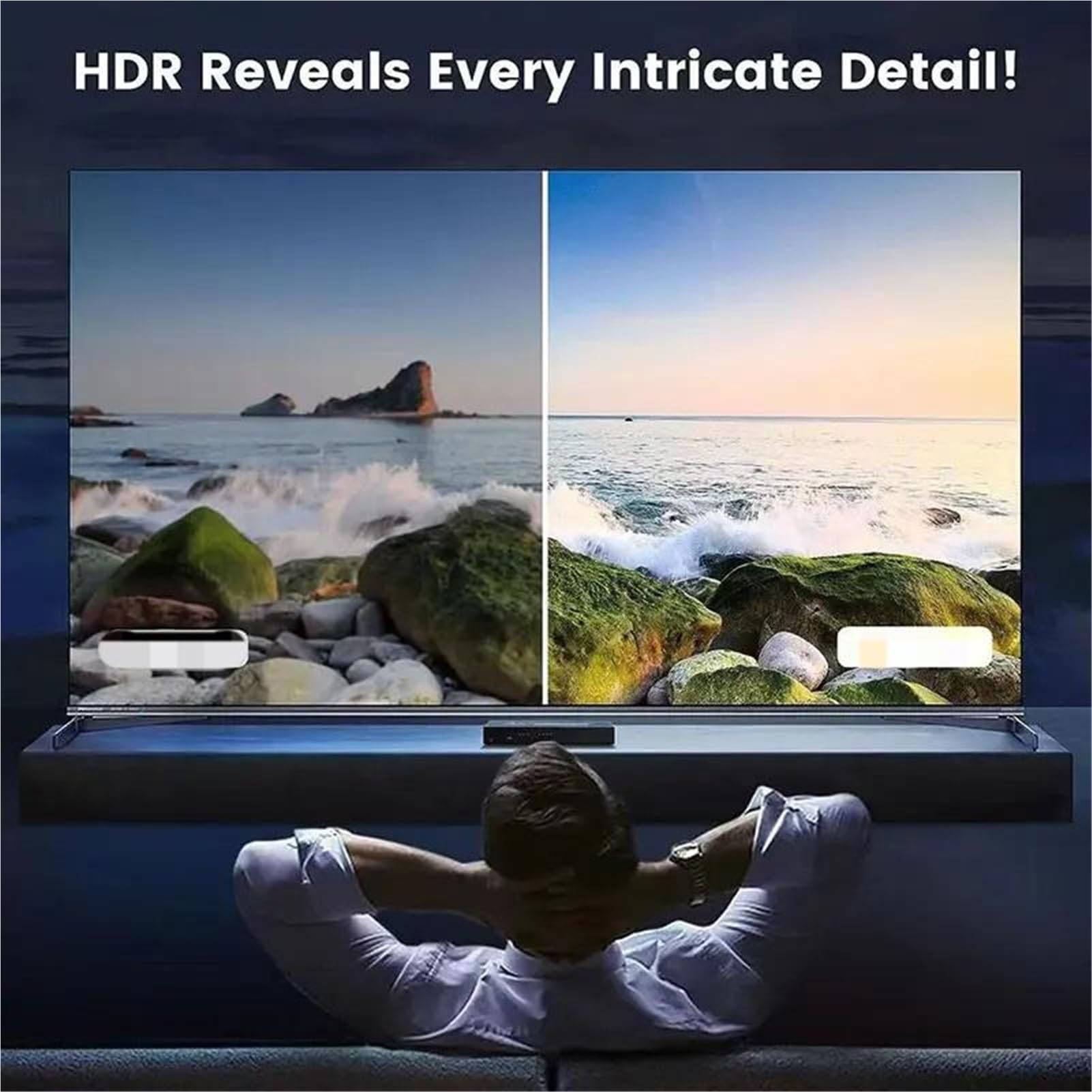 Switch HDMI 2.0 a 7 porte 4K@60Hz con telecomando IR, convertitore e video, ingressi 1 uscita, supporto HDR HDCP
