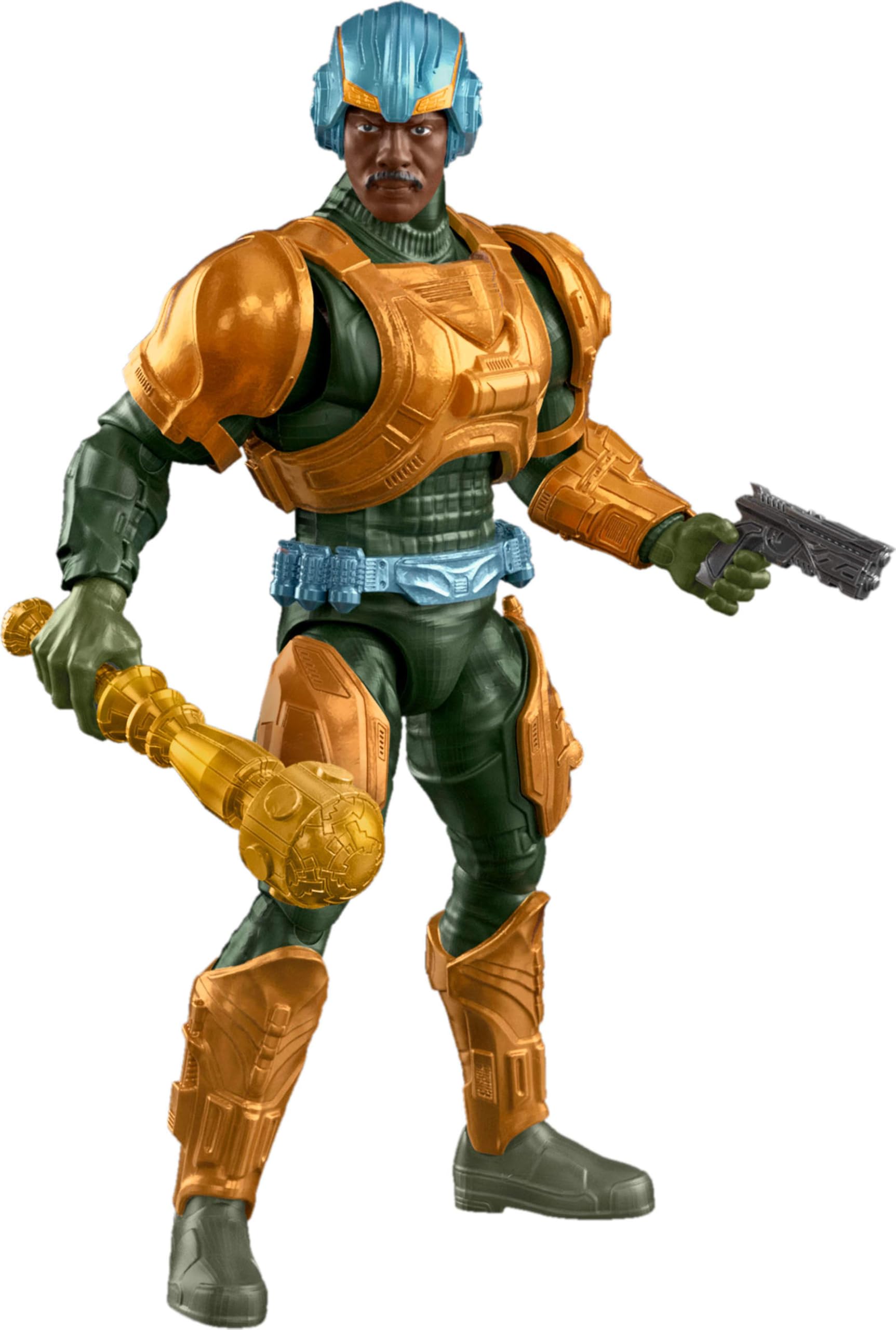 ​Masters of the Universe 5.5 Inch Action Figure Toy, Man At Arms 2026 Movie Accurate Hero, 14 Movable Joints & Scepter & Blaster, Idris Elba, JKH95