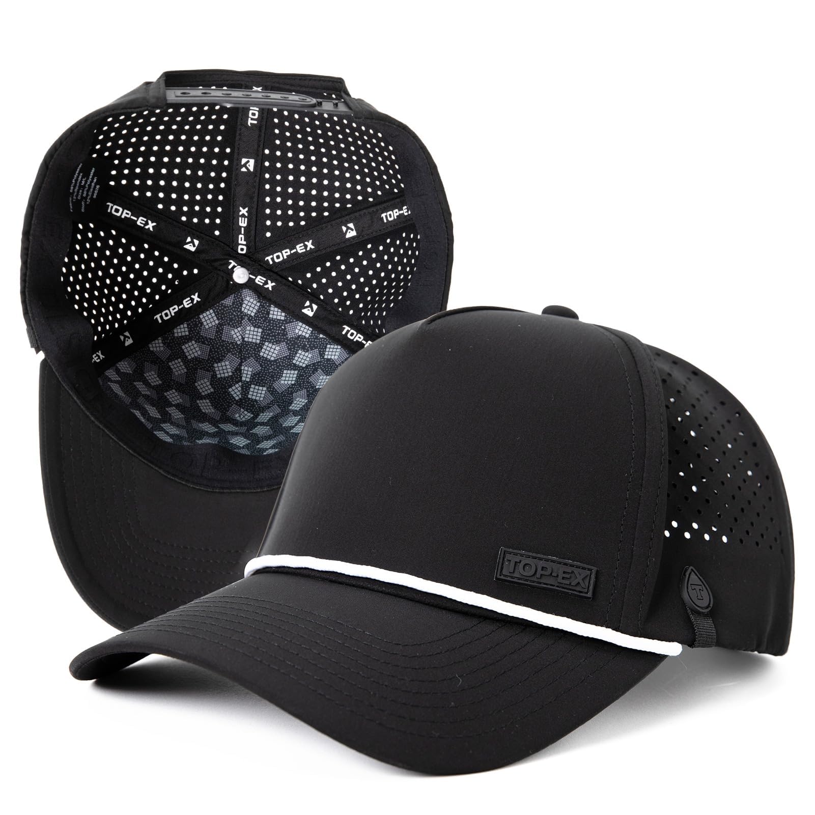 TOP-EX Berretto da baseball da uomo, con guinzaglio, impermeabile, protezione UV, traspirante, berretto sportivo estivo