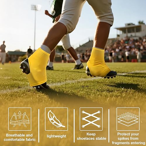 Miniatura 12 de Spats - Fundas para tacos de fútbol americano, fundas para tacos de fútbol, béisbol, niños, adolescentes y adultos, para tacos mantienen los tacos