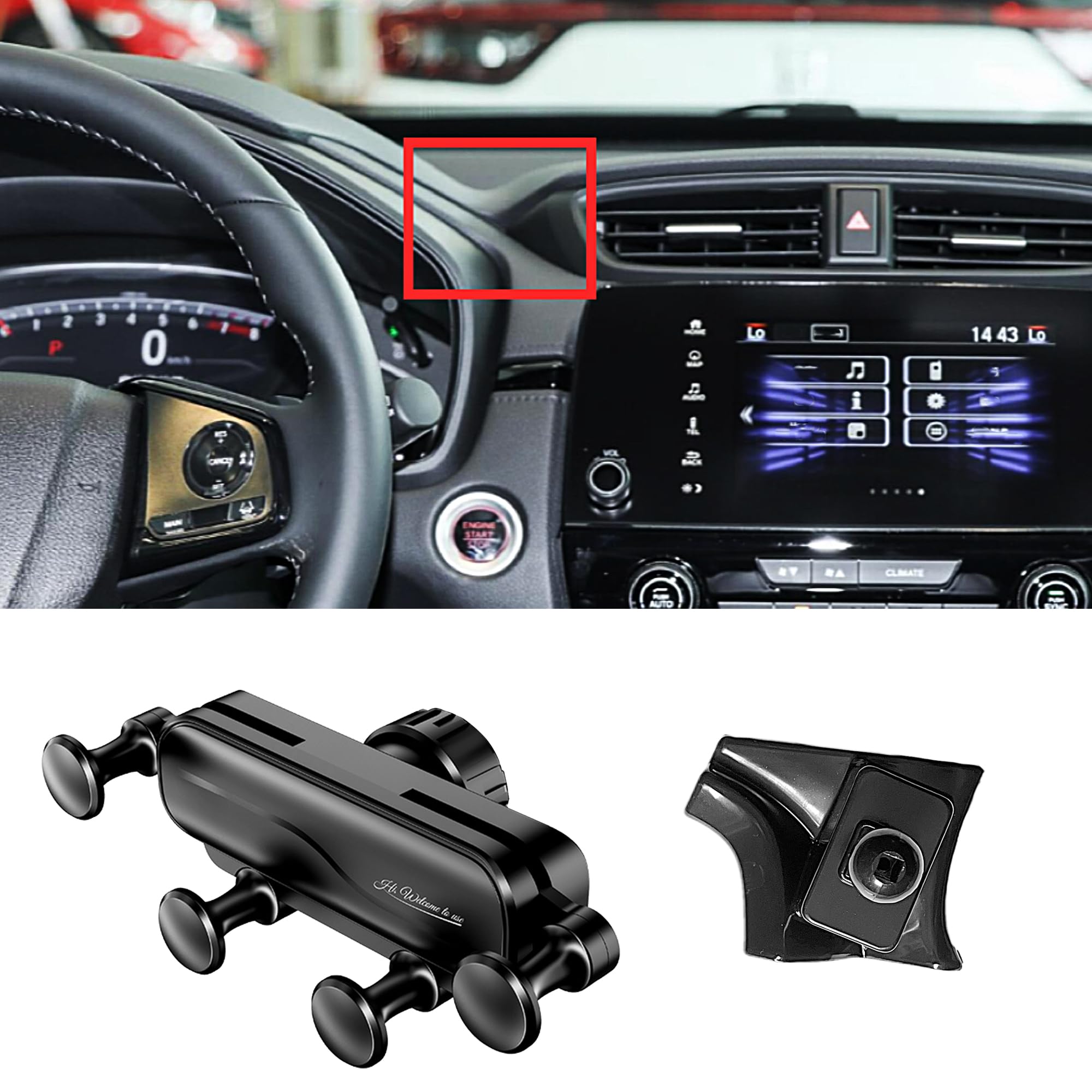 UDIWOK CR-V - Soporte de coche exclusivo para teléfono móvil Honda CR-V (2017 ~ 2022)