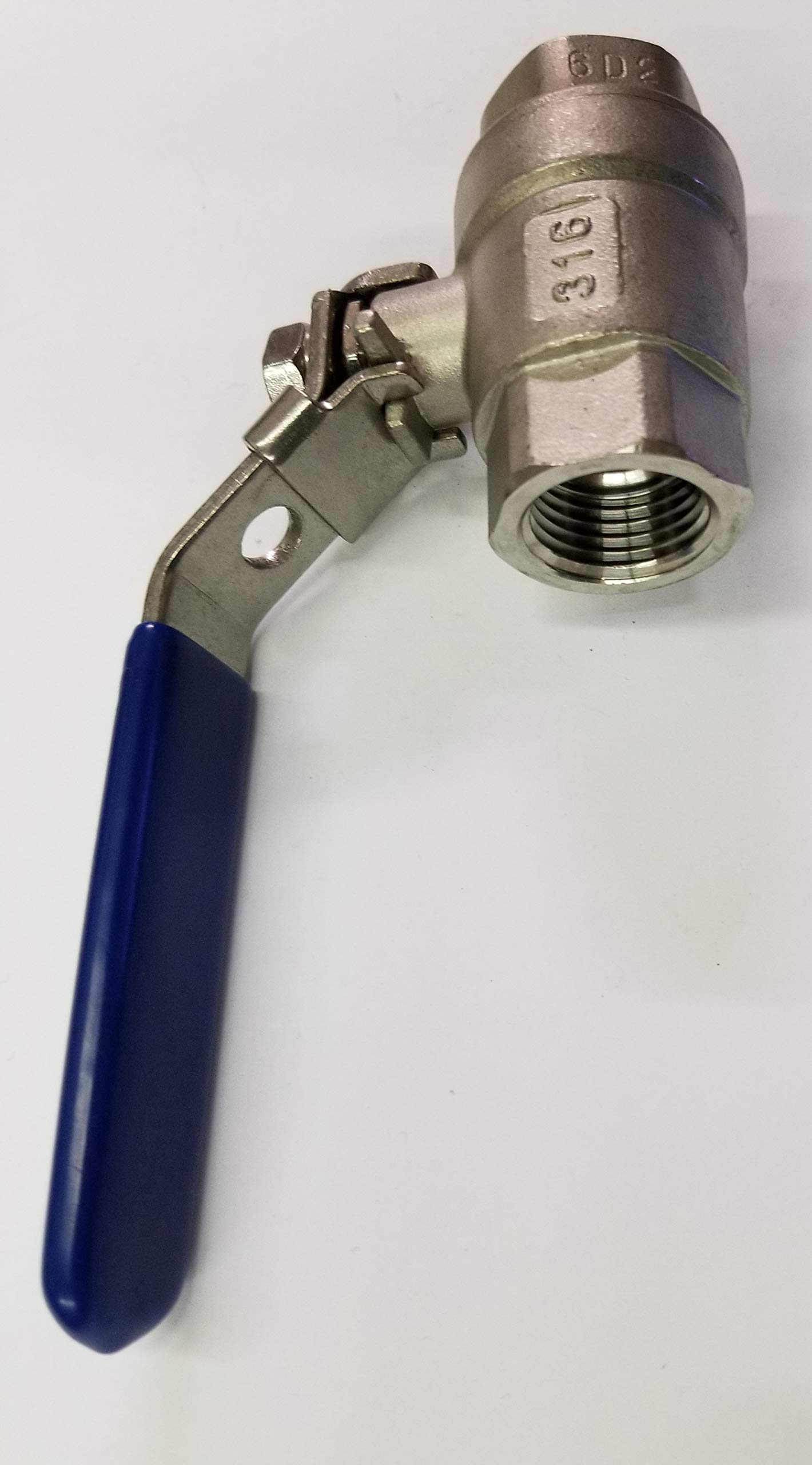 Stainless Full Port Ball valve 1" NPT With Lock-out 2 pc WOG 200