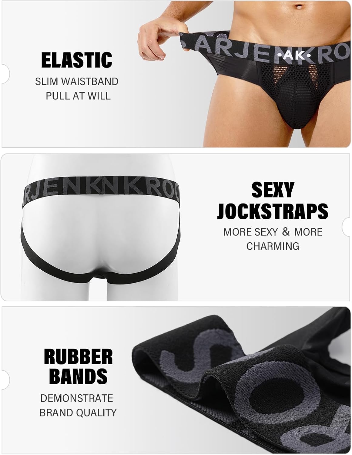Arjen Kroos Mens Jockstrap Thong Sexy Underwear Mesh Ice Silk Jock Strap Athletic Supporter - Image 5