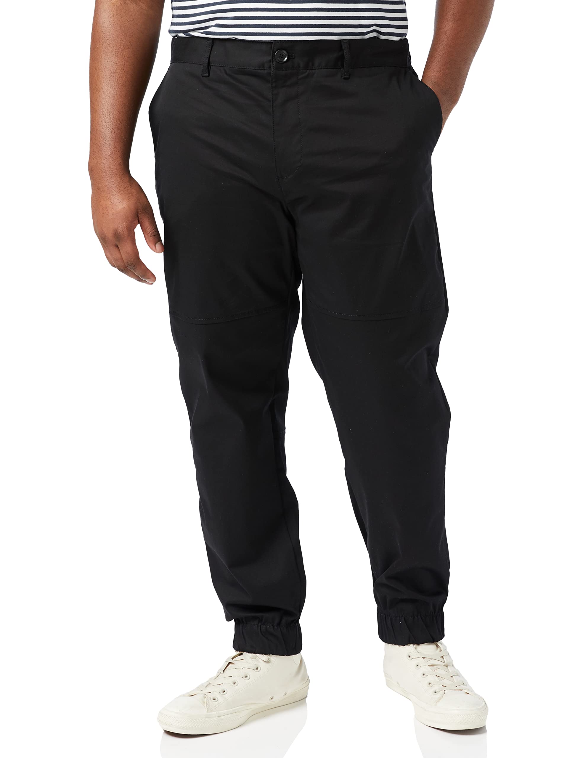 A|X Armani Exchange Men's Jogger Cuff Twill Trouser, Black, 30