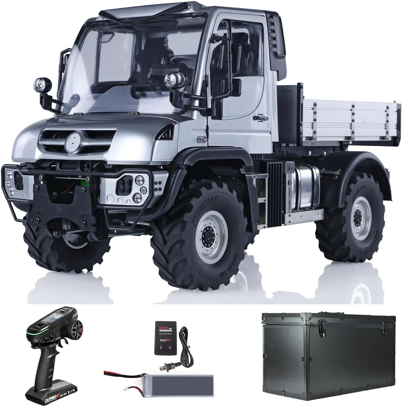 TOUCAN RC HOBBY 4X4 1/10 RC Rock Crawler Cars UNI U423 2Speed RTR Remote Control Off Road Vehicles Winch Light Sound 540 Motor 11.1V Battery for Adult