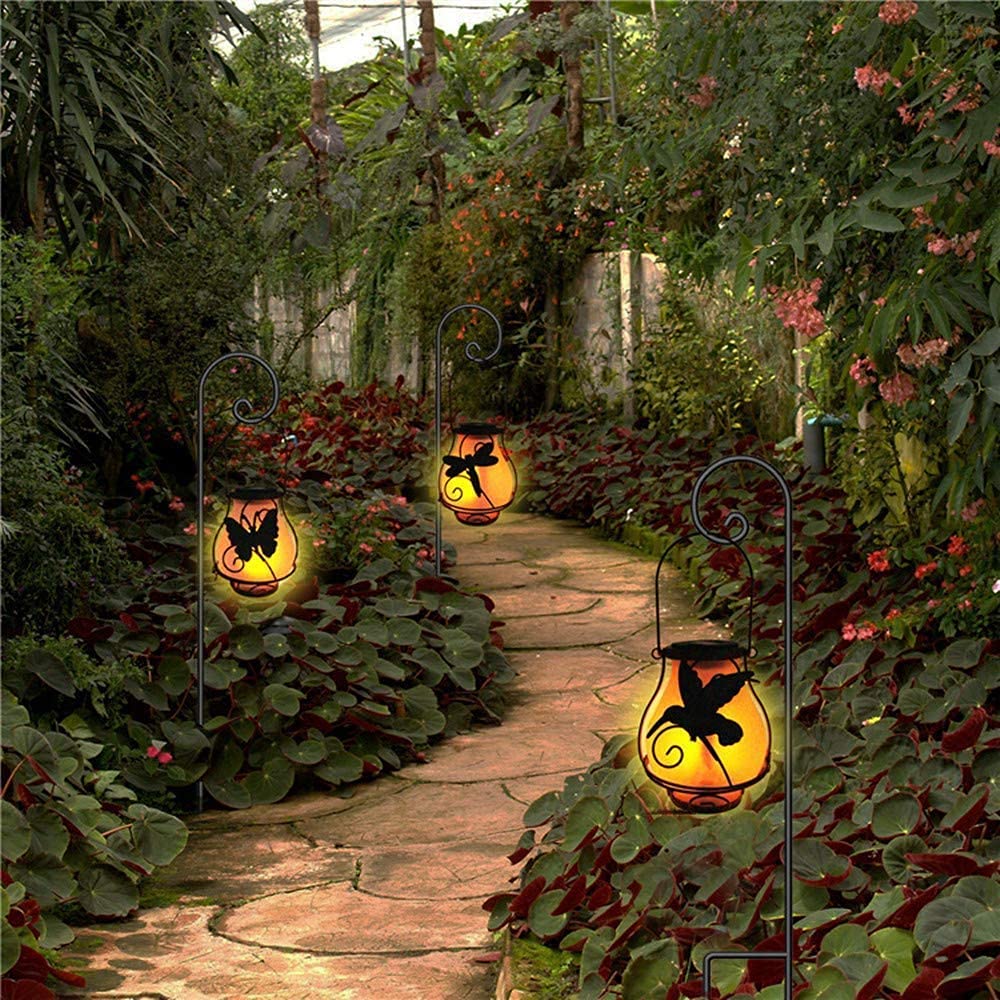 KANBUN Solarleuchten Gartenfackel 2er-Pack Solarleuchten Solarfackel mit realistischer Flamme Solarleuchten Outdoor Camping Party zum Aufhängen (2er Pack) Quality Goods