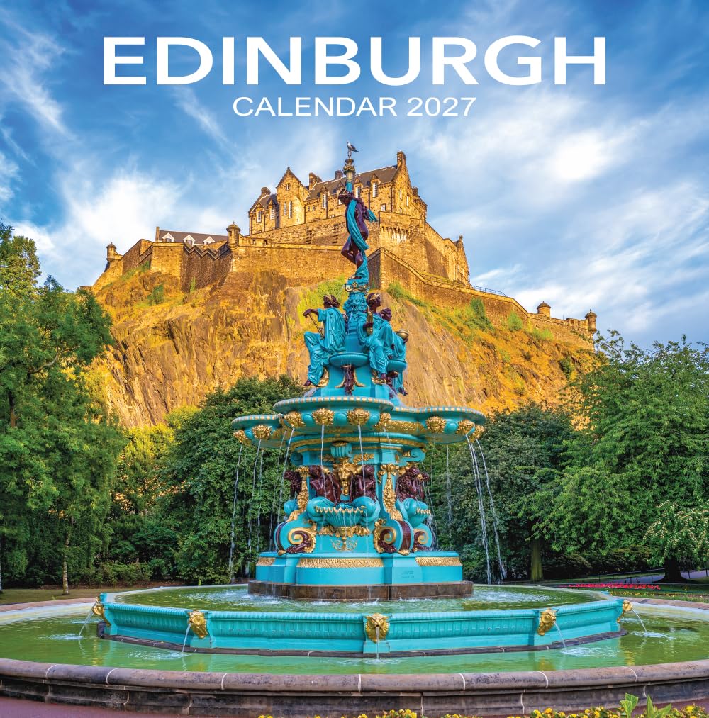 2027 Scotland Calendar: Edinburgh - Square Wall Calendar - Month to View - 12 Months