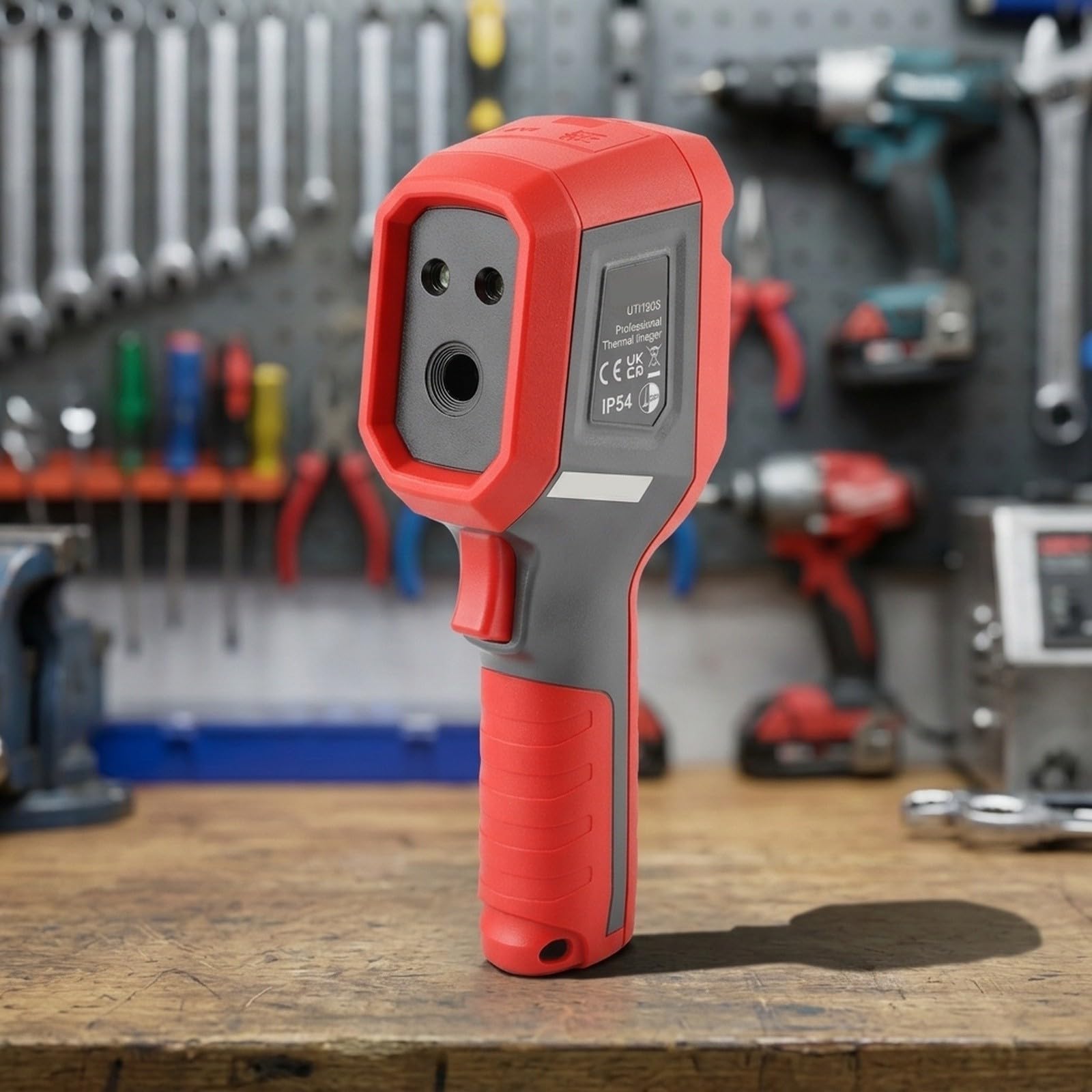 UTi120S Handheld Wärmebildkamera 120x90 IR Detektor für HVAC Elektrische Gebäudeinspektion -20 bis 400 C Reichweite IP54 Wasserdicht mit 2,4 Zoll LCD-Bildschirm und USB-C-Ladung Rot