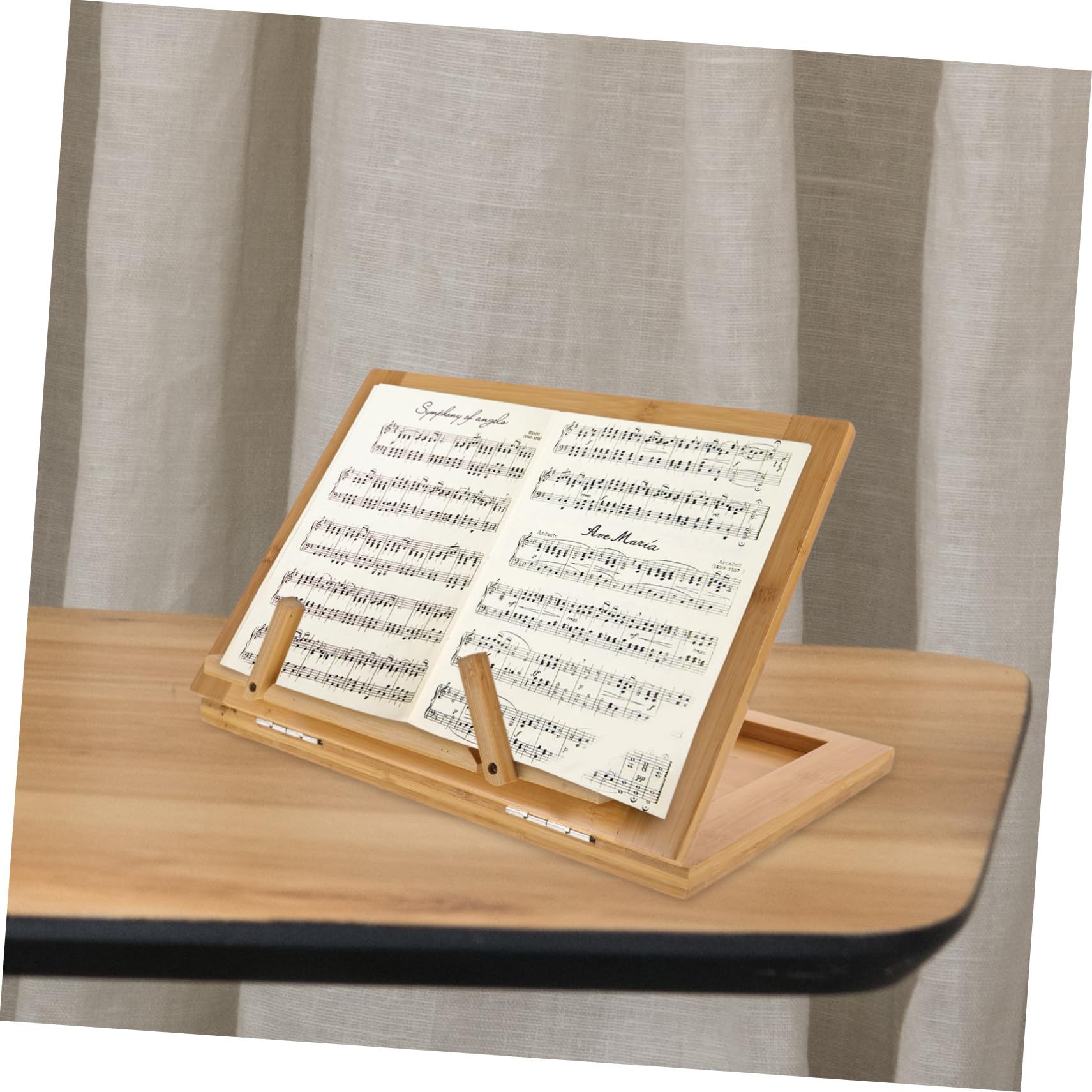Toyvian Supporto Musicale Per Libri e Partiture Struttura Robusta e Versatile Per Pianoforte Chitarra e Lettura Stand Da Tavolo Per Musica e Testi Naturale