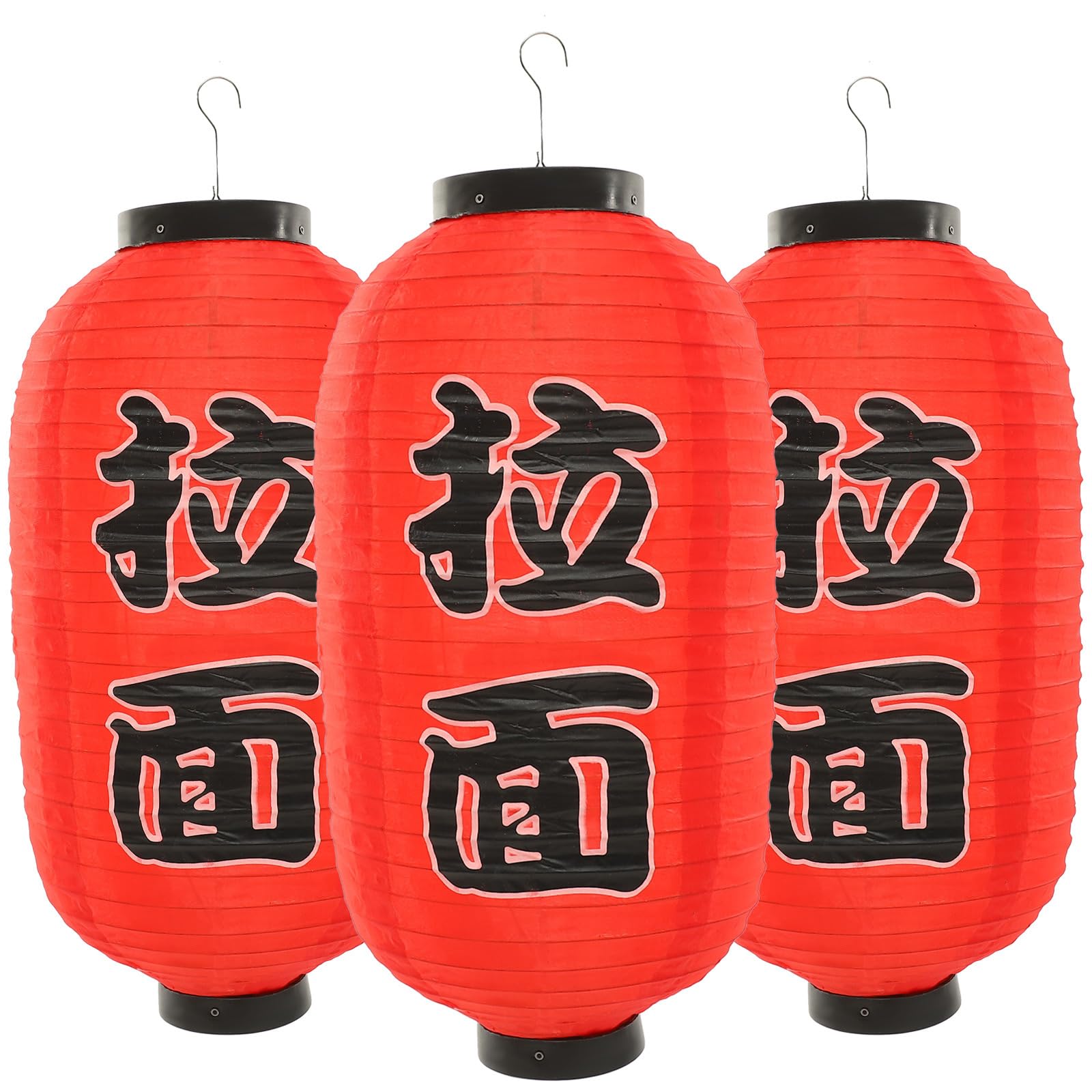 GANAZONO 3 de Farolillos de Ramen Japoneses Farolillos Colgantes de Tela de Japonés Adornos de Festival para Sushi Fiesta Decoraciones de Interior Farolillos Japones Farolillos Japones