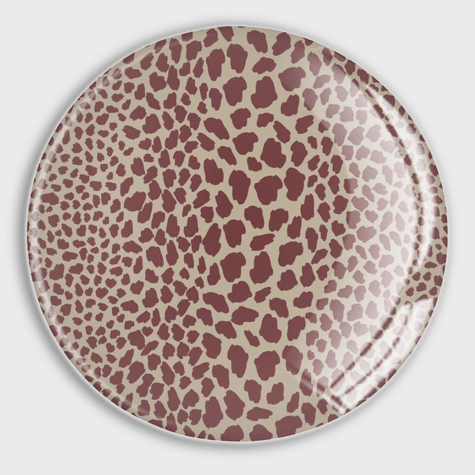 Aimants japonais ronds en verre léopard rouge pour tableau magnétique et maison