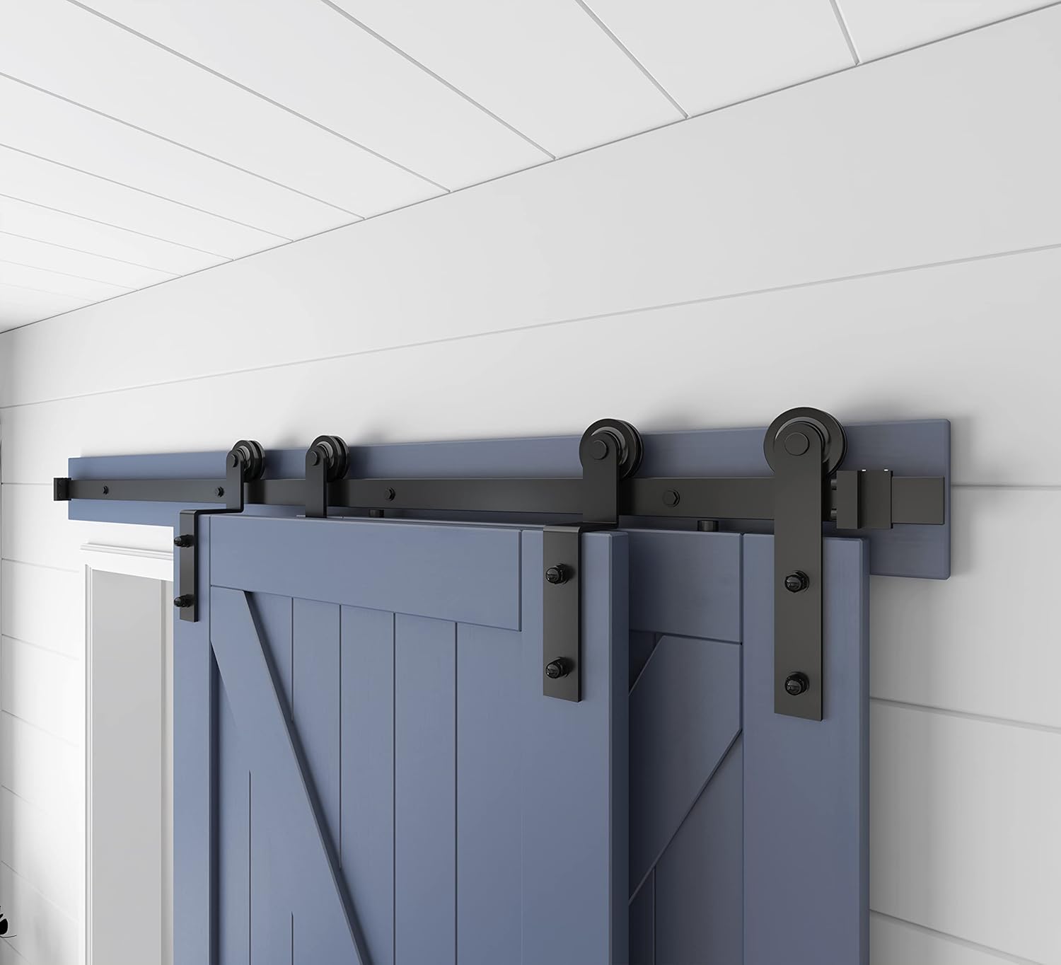 8ft Bypass Barn Door Hardware Kit para Puertas de Chile Ubuy