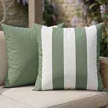 Decorative Outdoor Pillows Set of 2 - Waterproof 18x18 Throw Pillow Covers | Durable Weather Resistant Cushions for Porch and Patio Furniture Decor - Fits Garden, Balcony or Backyard Seating