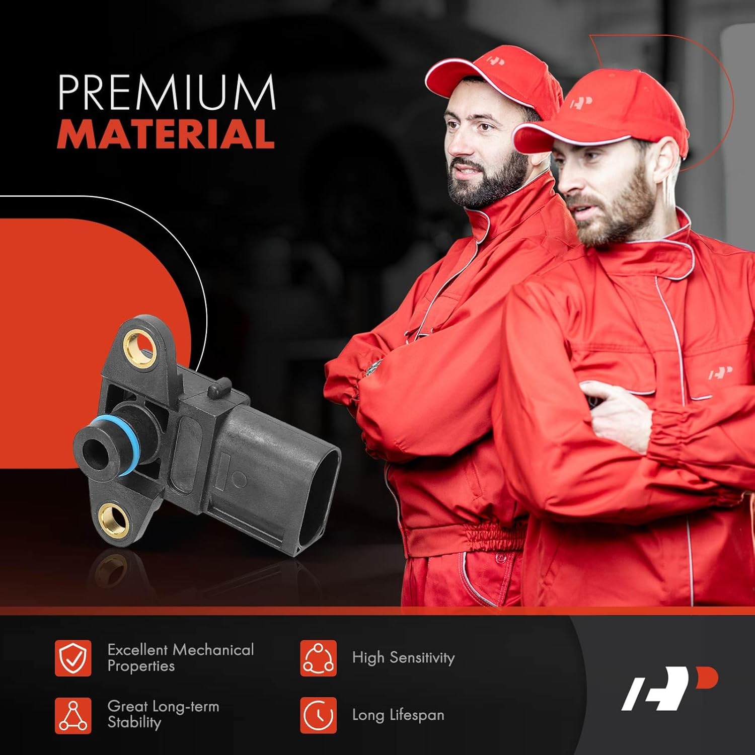 A-Premium Manifold Pressure (MAP) Sensor [3 Pins] Compatible with BMW 323i, 325i, 328i, 330i, X5, 525i, 525xi, 528i, 530i, 545i, 550i, X3, 745i, 750Li, 760i, 645Ci, 650i, 128i, Z4, M5, M6