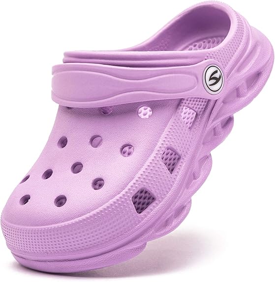 HOBIBEAR Boys Girls Classic Graphic Garden Clogs Slip on Water Shoes