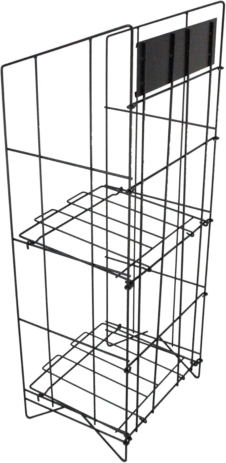 FixtureDisplays® 15 X 13.2 X 32.7" Inside Dims Display Stand, Bulk Newspaper Magazine Metal Wire Rack Catalog Stand 11562