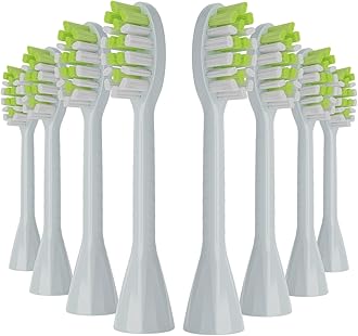 One Series Replacement Toothbrush Heads Pisonicleara Compatible with sonicare Philips One Series BH1022/03 HY1100/02 HY1102 (8-pc) Battery Brush, Mango Snow White Travel Refill (one-Mint)