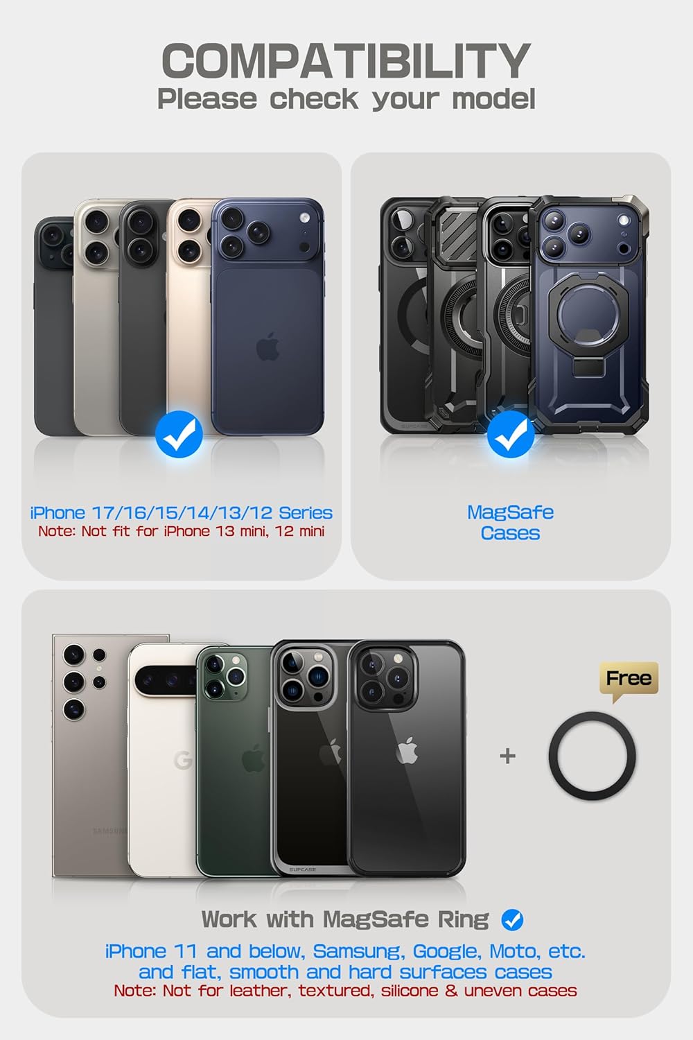 SUPCASE for MagSafe Wallet with Stand, Magnetic Wallet for Men, [Hold 5 Cards] [Adjustable Stand] [RFID Blocking] Phone Credit Card Holder Tripod for iPhone 17/16/15/14/13/12 Series, Black - Image 7