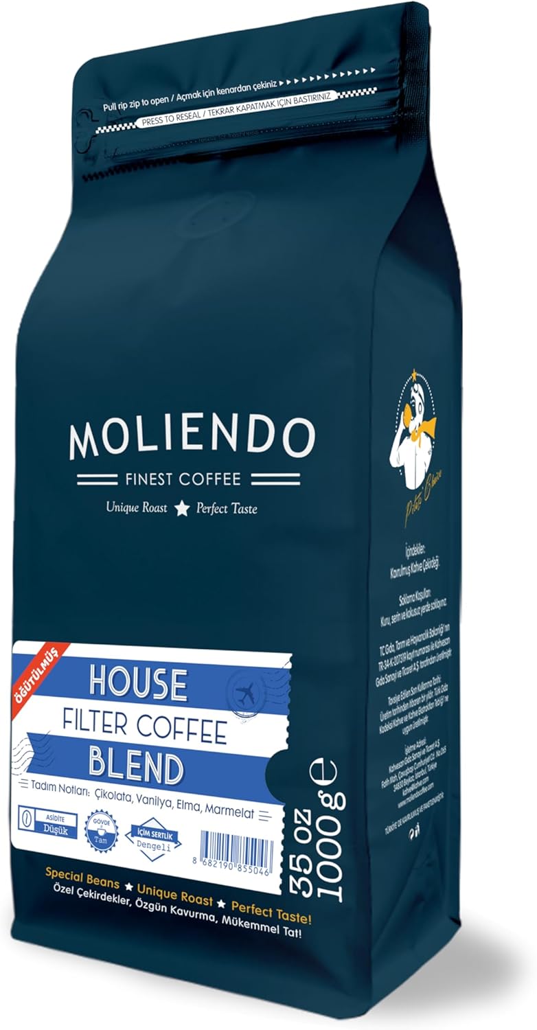Moliendo Finest Coffee House Blend Filtre Kahve (Öğütülmüş Filtre Kahve) 1000 g
